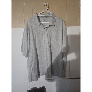 Puritan Mens 3 XL (54-56) Gray Button Up Collar T Shirt